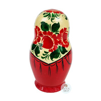 Kirov Russian Dolls- White Scarf & Red Dress 15cm (Set Of 7) image