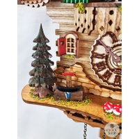 Accordion Player & Beer Maid Battery Chalet Cuckoo Clock With Dancers 32cm By TRENKLE image