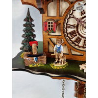 Boy & Tractor Battery Chalet Cuckoo Clock 32cm By TRENKLE image