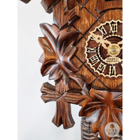 5 Leaf & Bird 1 Day Mechanical Carved Cuckoo Clock 20cm By TRENKLE image