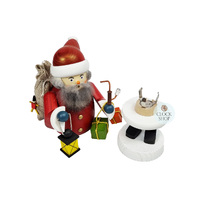 19cm Santa & Presents German Incense Burner By Seiffener image