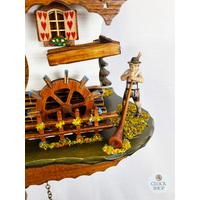 Beer House Battery Chalet Cuckoo Clock 26cm With Alphorn By TRENKLE image