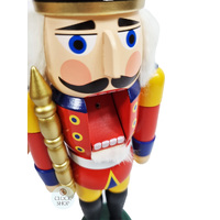 29cm Red & Yellow King Nutcracker By Seiffener image