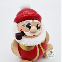 11cm Santa Red & Gold German Incense Burner By Seiffener image