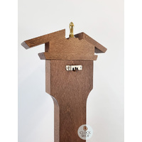 71cm Walnut Traditional Weather Station With Barometer Thermometer & Hygrometer By FISCHER image