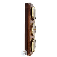 26cm Walnut Weather Station With Barometer Thermometer & Hygrometer By FISCHER image