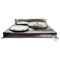 31cm Silver Outdoor Weather Station With Barometer Thermometer & Hygrometer By FISCHER  image