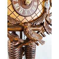Birds In Fir Tree 8 Day Mechanical Carved Cuckoo Clock 32cm By SCHWER image