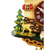 Forest Cabin Battery Chalet Kuckulino With Deer & Water Trough 18cm By TRENKLE image