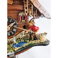 Fisherman with Moving Arm 1 Day Mechanical Chalet Cuckoo Clock 30cm By ENGSTLER image