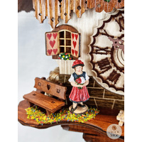 Black Forest Couple Battery Chalet Cuckoo Clock 25cm By TRENKLE image