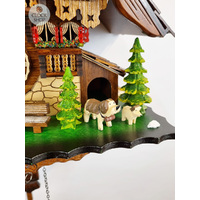 Train in Tunnel, Dog & Dancers Battery Chalet Cuckoo Clock 40cm By ENGSTLER image