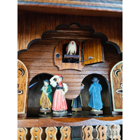 Wood Chopper Battery Chalet Cuckoo Clock With Dancers & Water Wheel 42cm By ENGSTLER image