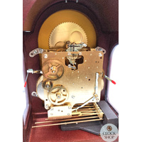30cm Mahogany Mechanical Table Clock With Westminster Chime & Moon Dial By HERMLE image