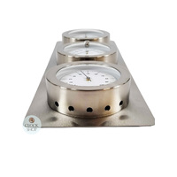 38cm Silver Outdoor Weather Station With Thermometer, Barometer & Hygrometer By FISCHER  image