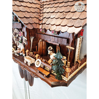 Farming Scene With Wood Chopper 8 Day Mechanical Chalet Cuckoo Clock 39cm By SCHWER image