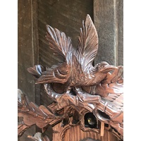 Clock Peddler 1 Day Mechanical Carved Cuckoo Clock 42cm By Master Carvers Club image