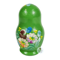Floral Russian Dolls- Green 10cm (Set Of 5) image