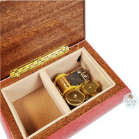 Rose Wooden Musical Jewellery Box With Floral Inlay- Large (Tchaikovsky- Waltz Of The Flowers) image