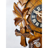 5 Leaf & Deer 8 Day Mechanical Carved Cuckoo Clock 42cm By ENGSTLER image