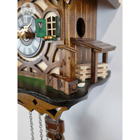 Deer & Water Trough Battery Chalet Cuckoo Clock 23cm By ENGSTLER image