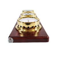 51cm Mahogany Weather Station With Barometer Thermometer Hygrometer & Tide Clock By FISCHER image