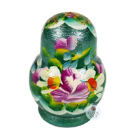 Floral Russian Dolls- Green Mini 4cm (Set Of 5) image