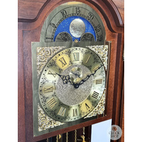 211cm Walnut Grandfather Clock With Westminster Chime & Moon Dial By AMS image