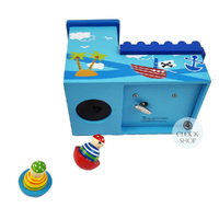Pirate Music Box & Money Box With Spinning Pirates (Merrily We Roll Along) image