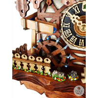 Wood Chopper & Water Wheel 1 Day Mechanical Chalet Cuckoo Clock With Dancers 43cm By HÖNES image