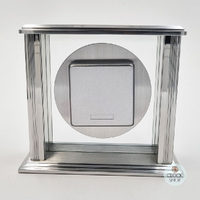 14cm Hamilton Silver Battery Table Clock With Floating Dial By ACCTIM image