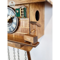 House with Water Trough Battery Chalet Cuckoo Clock 16cm By ENGSTLER image