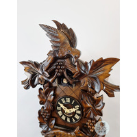 Fox & Grapes Battery Carved Cuckoo Clock 38cm By ENGSTLER image