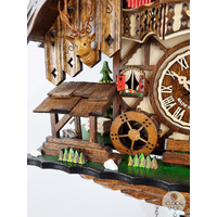 Blacksmith & Horse Battery Chalet Cuckoo Clock With Waterwheel & Dancers 33cm By ENGSTLER image