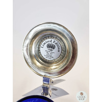 Lord Of Crystal Blue Glass Beer Stein With Poseidon On Lid 0.5L By KING image