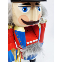 39cm Red & Blue Trumpeter Nutcracker By Seiffener image