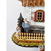 Heidi House Battery Chalet Cuckoo Clock With Edelweiss Flowers 21cm By TRENKLE image