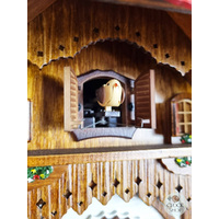 Farmer & Water Wheel Battery Chalet Cuckoo Clock 30cm By TRENKLE image