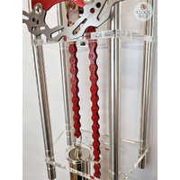 60cm Red Bicycle Chain Pendulum Wall Clock By HERMLE image