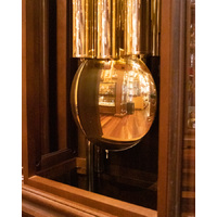 206cm Walnut Grandfather Clock With Tubular Bells & Triple Chime By HERMLE image