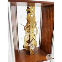 19cm Walnut Mechanical Skeleton Table Clock By HERMLE image