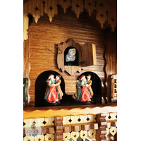 Toy Peddler & Wood Carver 8 Day Mechanical Chalet Cuckoo Clock With Dancers 50cm By HÖNES image