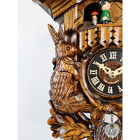 Before The Hunt Battery Carved Cuckoo Clock With Dancers 42cm By ENGSTLER image