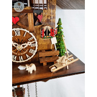 Farmer With Tractor Battery Chalet Cuckoo Clock 25cm By ENGSTLER image