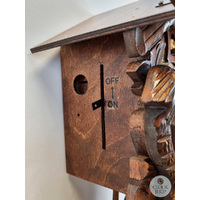 5 Leaf & Bird 1 Day Mechanical Carved Cuckoo Clock 35cm By TRENKLE image