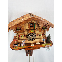 Children & Geese 1 Day Mechanical Chalet Cuckoo Clock 22cm By TRENKLE image