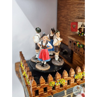 Band Players & Dancers Battery Chalet Cuckoo Clock 27cm By TRENKLE image