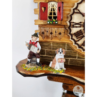 Accordion Player & Couple Battery Chalet Cuckoo Clock 25cm By TRENKLE image