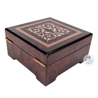 Wooden Musical Jewellery Box With Arabesque Inlay- Small (Beethoven- Fur Elise) image