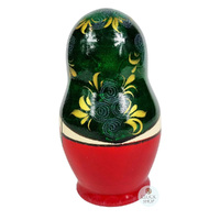 Kirov Russian Dolls- Green Scarf & Red Dress 15cm (Set Of 7) image